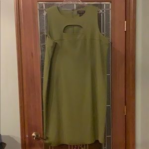 Lane Bryant   Green open chest dress